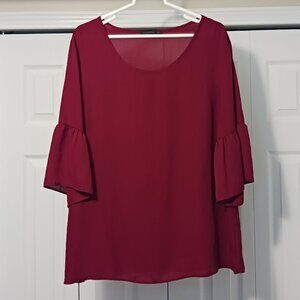 #2 Mikarose Red Short Sleeve Top Size XXL